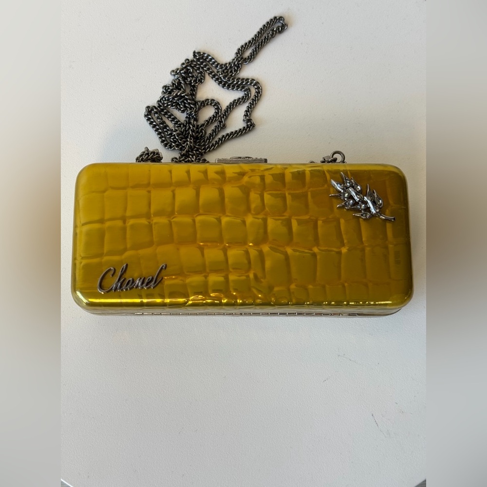 Chanel Minaudiere Gold Crystal Crocodile Clutch Bag - Picture 12 of 16
